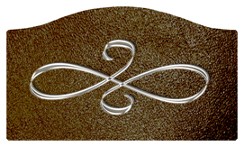 DASHELL-601-SL-SH-BR Silver Scroll Shimmer Brown Background